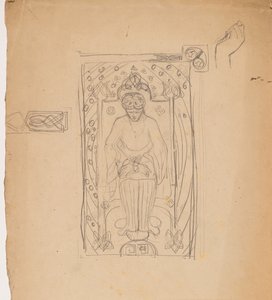 Étude [personnage assis dans une arche]