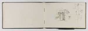 (Sketchbook) Ancienne passerelle près de Vevey/Friebourg/Schaffhouse - George Elbert Burr