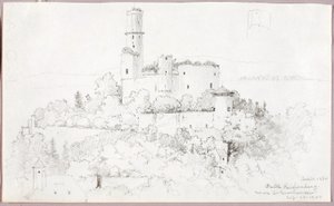 Château de Reichenberg, près de St. Goarshausen - George Elbert Burr
