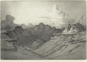 Coucher de soleil dans le désert - George Elbert Burr