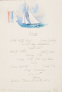 Menu pour un dîner américain, Oxford - George Elbert Burr