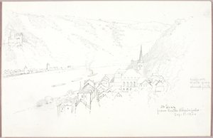 Goar depuis le château de Rheinfels - George Elbert Burr