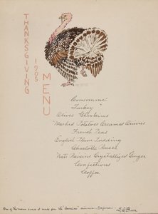 Menu de Thanksgiving - George Elbert Burr