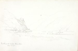 Le Rhin au château de Rheinstein - George Elbert Burr