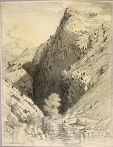Sans titre (dessin de transfert pour Bear Creek Canyon, Denver, Colorado) - George Elbert Burr