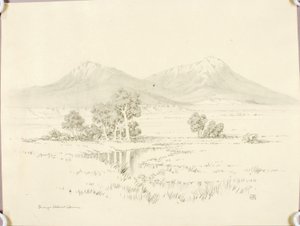 Sans titre (dessin de transfert pour Spanish Peaks [no. 2]) - George Elbert Burr