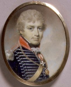 Portrait miniature de Sir Charles Burrell Blunt, vers 1798