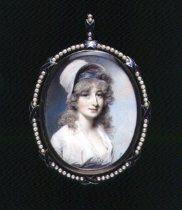 Portrait miniature de Mme Lindsay (?) vers 1790