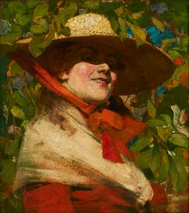 Fille au chapeau de paille - George F. Henry