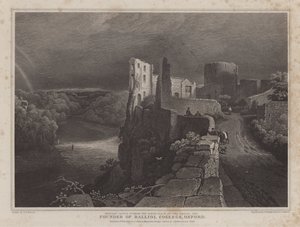 Barnard Castle, Durham, lieu de naissance de John Balliol, fondateur de Balliol College, Oxford - George Fennel (after) Robson