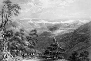 Chaîne enneigée, depuis Landour
