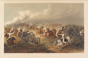 Artillerie à cheval en action, vers 1857