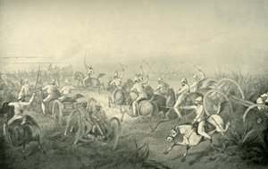 Artillerie à cheval indienne entrant en action