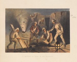 Sapeurs au travail dans les batteries, 1857