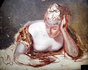 Fille lisant, vers 1850