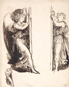 Études pour les anges dans La Cour de la Mort - George Frederic Watts