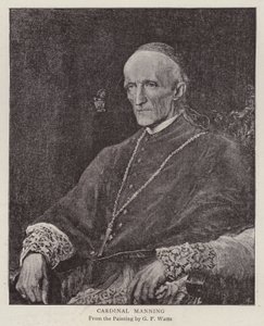 Henry Edward Manning, cardinal catholique anglais et archevêque de Westminster - George Frederick (after) Watts