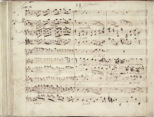 Une des deux pages du manuscrit de l