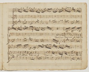 Vieni o caro che senza il suo core, f.7r de "Aditionall [sic] songs for Rinaldo", c.1717 - George Frederick Handel