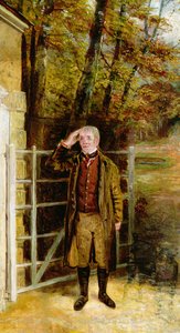 Esquisse de portrait de William Wright, portier à Bramham Park, Yorkshire