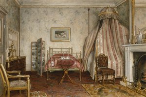 Vue de la chambre où Napoléon III est mort, Camden Place, Chislehurst, Kent, 1873