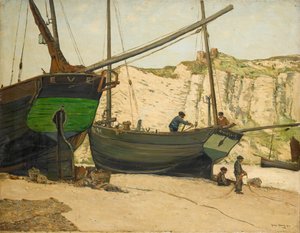 Luggers de Hastings sur la plage de Hastings
