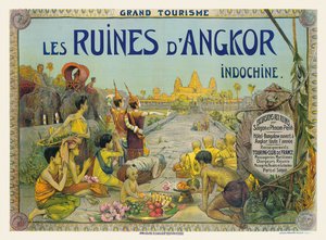 Affiche française faisant la publicité des Temples d