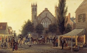 Crépuscule, Église Saint-Thomas, New York, vers 1835