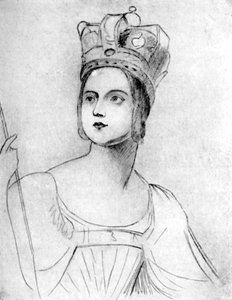 La reine Victoria dans ses robes de couronnement