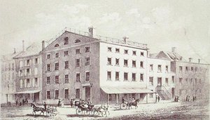 Taverne Fraunce, au coin des rues Broad et Peel, New York