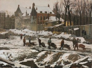 Chantier de construction à Amsterdam, vers 1902 - George Hendrik Breitner