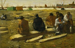Pause déjeuner sur le chantier de la Van Diemenstraat à Amsterdam