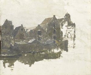 Entrepôts sur les Teertuinen sur le Prinseneiland, Amsterdam - George Hendrik Breitner