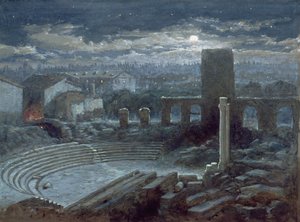 Le Théâtre Romain, Arles, Clair de lune