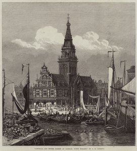 Hôtel de Ville et Marché au Beurre à Alkmaar, Hollande du Nord