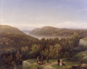 Vallée de la rivière Hudson depuis Fort Putnam, West Point, 1855
