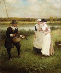 Isaac Walton et les laitières - George Henry Boughton