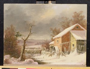 Vieux moulin en hiver, 1861