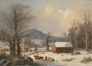 École Rouge (Scène de Campagne) - George Henry Durrie