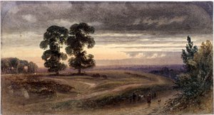 Vue générale de Hampstead, Londres, 1849