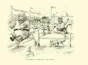 La barriere ne resista pas a cette secousse (litho) - George Henry Thompson