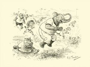Les Animaux au Jeux Olympiques (litho) - George Henry Thompson