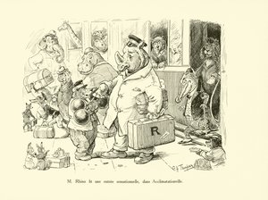 M Rhino fit une entree sensationnelle, dans Acclimatationville (litho) - George Henry Thompson