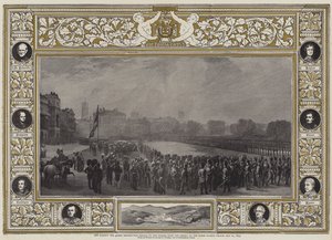 Sa Majesté la Reine distribuant des médailles aux héros de Crimée sur la parade des Horse Guards, 21 mai 1855 - George Housman Thomas