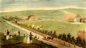 Cricket aux Jardins Royaux de Brighton en Irlande, c. 1830, 1947