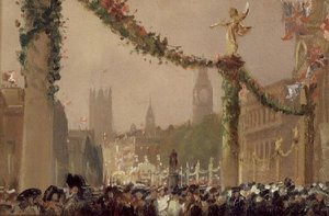 Décorations à Whitehall pour le couronnement du roi George V