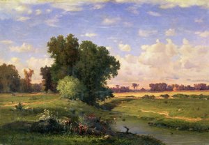 Hackensack Meadows, coucher de soleil, 1859 - George Inness