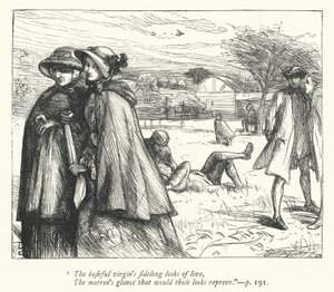 Illustration pour Le Village Abandonné - George John Pinwell