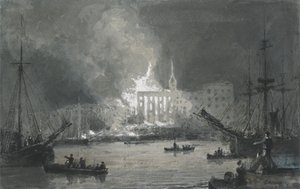 Incendie sur la Tamise
