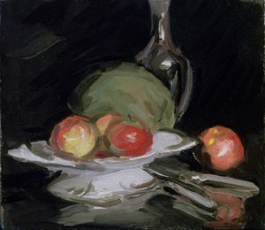 Nature morte bol de fruits, melon et carafe
